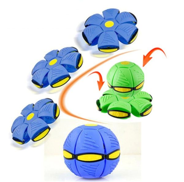 Flying Flat Throw Disc Ball Toy Kid Outdoor Garden Football Game Magic UFO Deformation Flying Ball Funny Training Toys