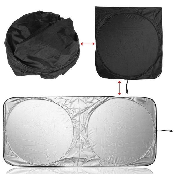 folding jumbo front car window sun shade main 2