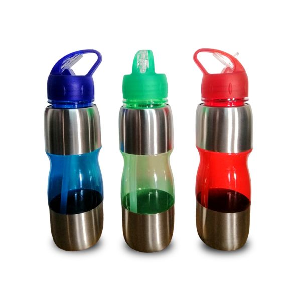 Quality Drinking Water Bottle Stainless Steel Quality Plastic with Straw BPA Free