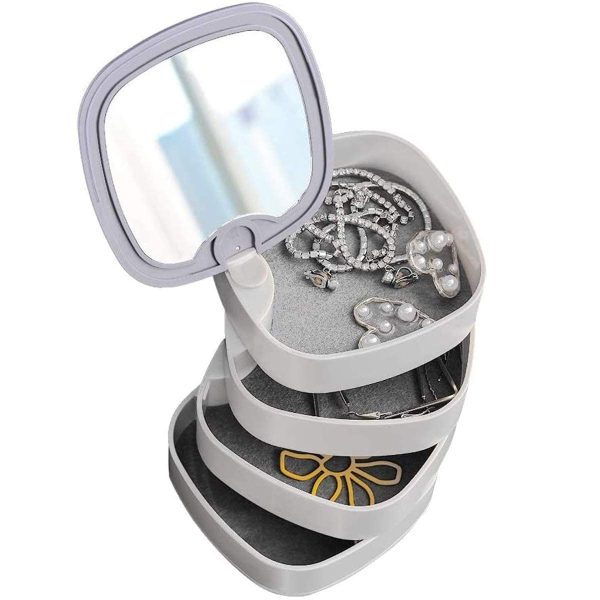 Rotating Jewellery Box with Mirror 3