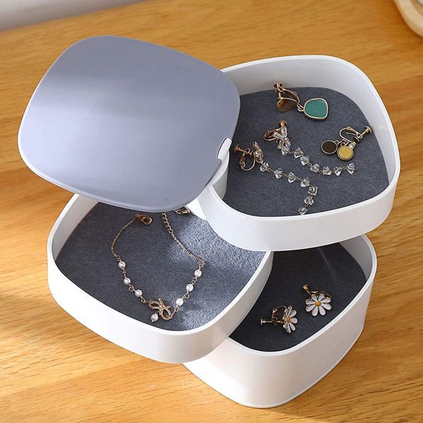 Rotating Jewellery Box with Mirror 5