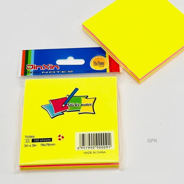 100 Sheets Sticky Notes - 3x3 Inch Size