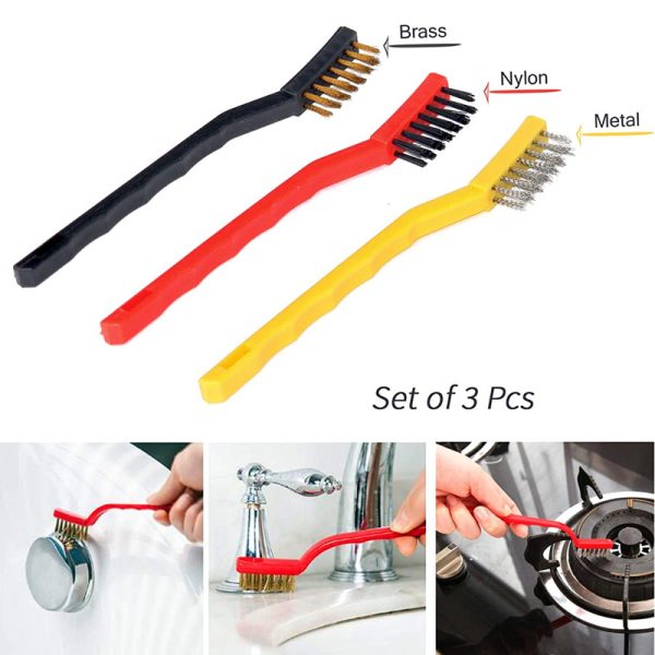 3 Pcs Mini Wire Brush Set