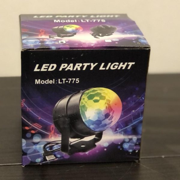 LED Party Light for Home Party, Led Disco Ball Colors Pattern Colourful RGB Strobe Lamp for Home Room Dance Karaoke Xmas Happy Birthday Wedding Club Show - Image 3