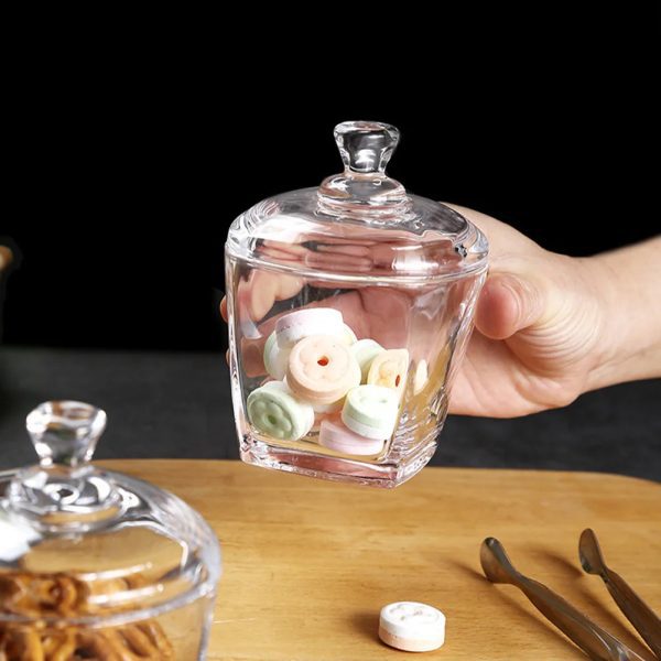 Crystal Glass Bowl Candy Jar