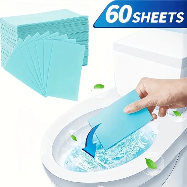 60Pcs Floor Cleaner Sheets / Toilet Cleaning Tool Multi-Surface Cleaner for Non Stubborn Stains, Multifunction Cleaning Tablets Sheets - Image 5