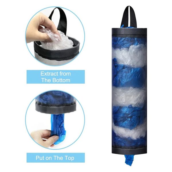 Kitchen Bag Holder / Storage Bag Garbage Bag Dispenser Wall Hanging Kitchen Decor Organizer - Image 3