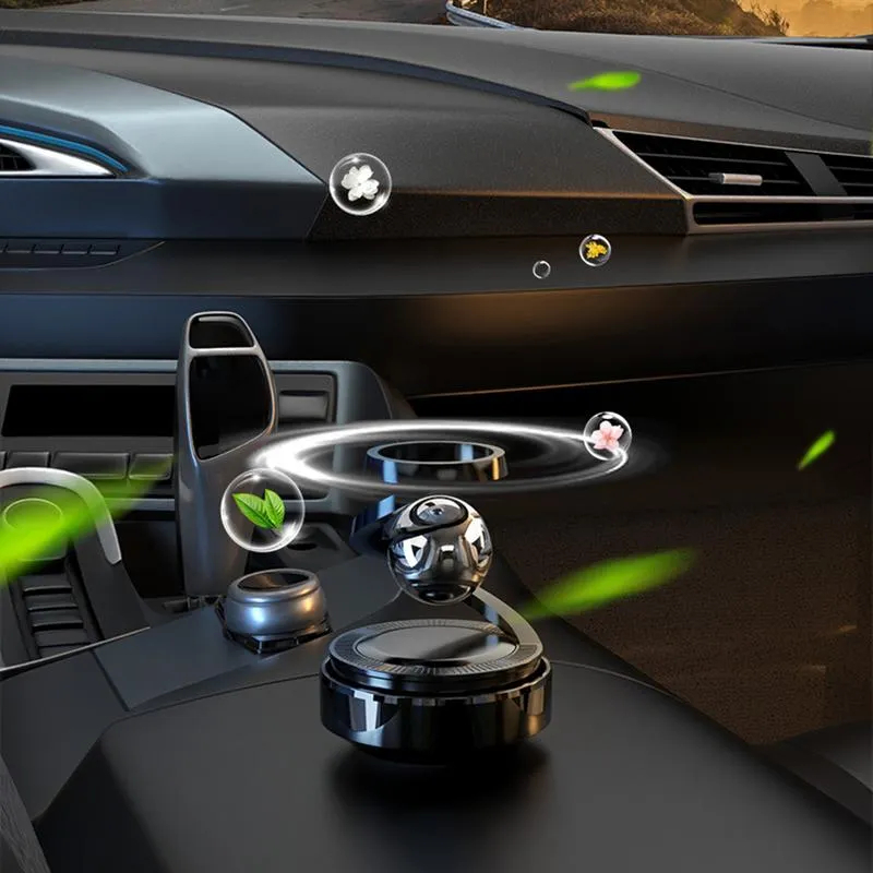 Car Interior Fragrance Diffuser Solar Powered Rotating Aromatherapy Diffuser - Decorative Home Aroma Diffuser for Living Room, Bedroom, Office Car Interior Fragrance Diffuser Solar Powered Rotating Aromatherapy Diffuser - Decorative Home Aroma Diffuser for Living Room, Bedroom, Office - Image 3