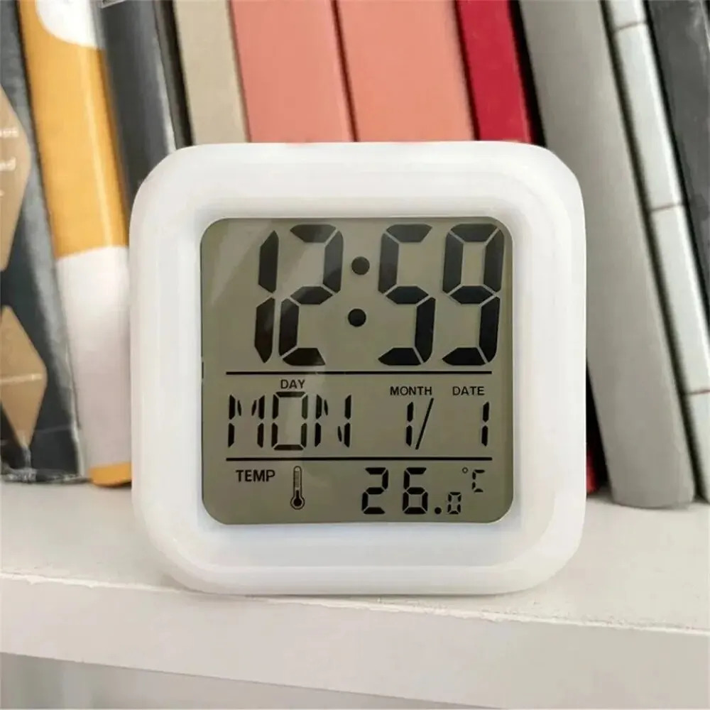 Color Change LED Alarm Clock & Night Light Digital Display Touch Activated Date & Time Without Battery Color Change LED Alarm Clock & Night Light Digital Display Touch Activated Date & Time Without Battery - Image 4