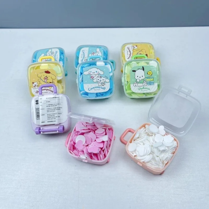 Portable Travel Soap 100 Pcs Disposable Paper Hand Washing Toilet Soap Slice Petal Soaps with Cute Box Portable Travel Soap