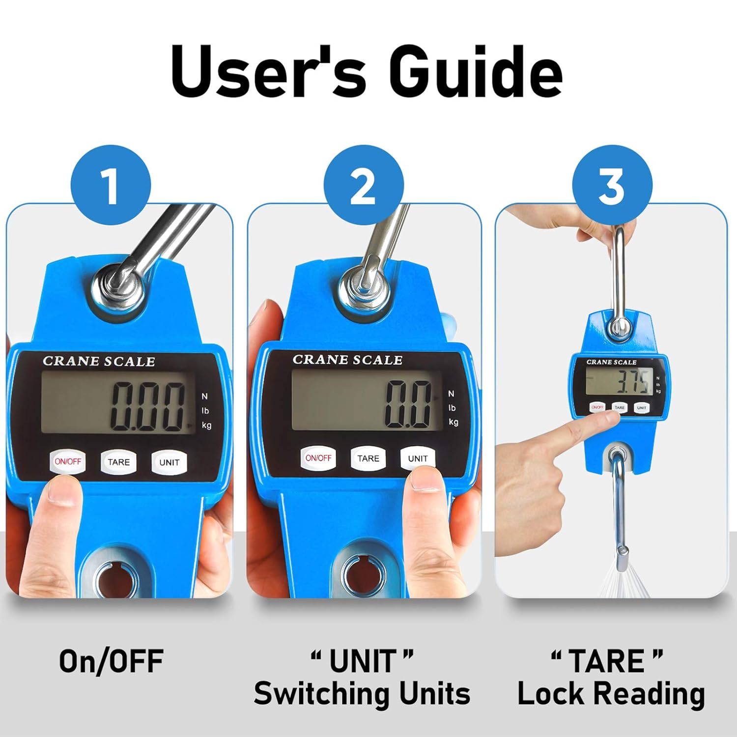 300kg Electronic Crane Scale Digital Hanging Hook Balance with LCD Display – Heavy Duty Stainless Steel 300kg Electronic Crane Scale Digital Hanging Hook Balance with LCD Display – Heavy Duty Stainless Steel - Image 4