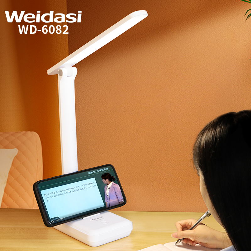 Weidasi WD-6082 Rechargeable LED Desk Lamp with 3 Light Modes – Natural Light, Warm White & Warm Light Weidasi WD-6082 Rechargeable LED Desk Lamp