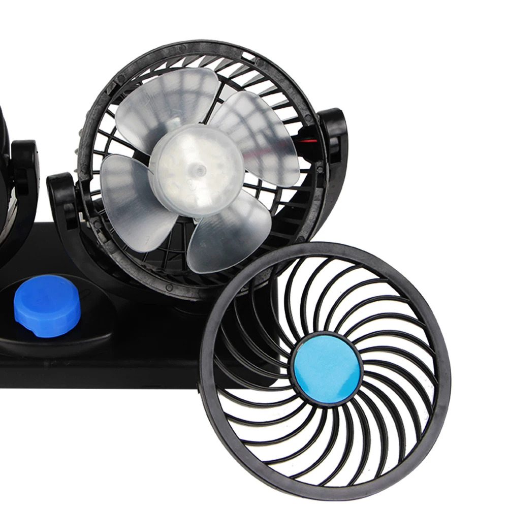Mitchell Dual Head Vehicle Fan | 360° Rotatable 12V Cooling Fan for Dashboard with 2-Speed Control Mitchell Dual Head Vehicle Fan | 360° Rotatable 12V Cooling Fan for Dashboard with 2-Speed Control - Image 3
