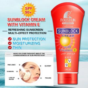 Roushun SPF 90+ Sunblock Cream with Vitamin E