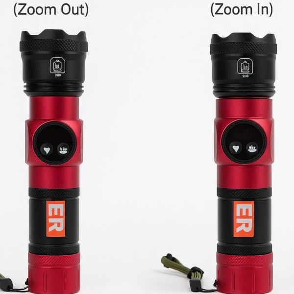 XA-B606 Aluminum Alloy Flashlight with Strong LED Light Long Range Rechargeable Light Adjustable Zoom + Side LED Light XA-B606 Aluminum Alloy Flashlight with Strong LED Light Long Range Rechargeable Light Adjustable Zoom + Side LED Light - Image 3