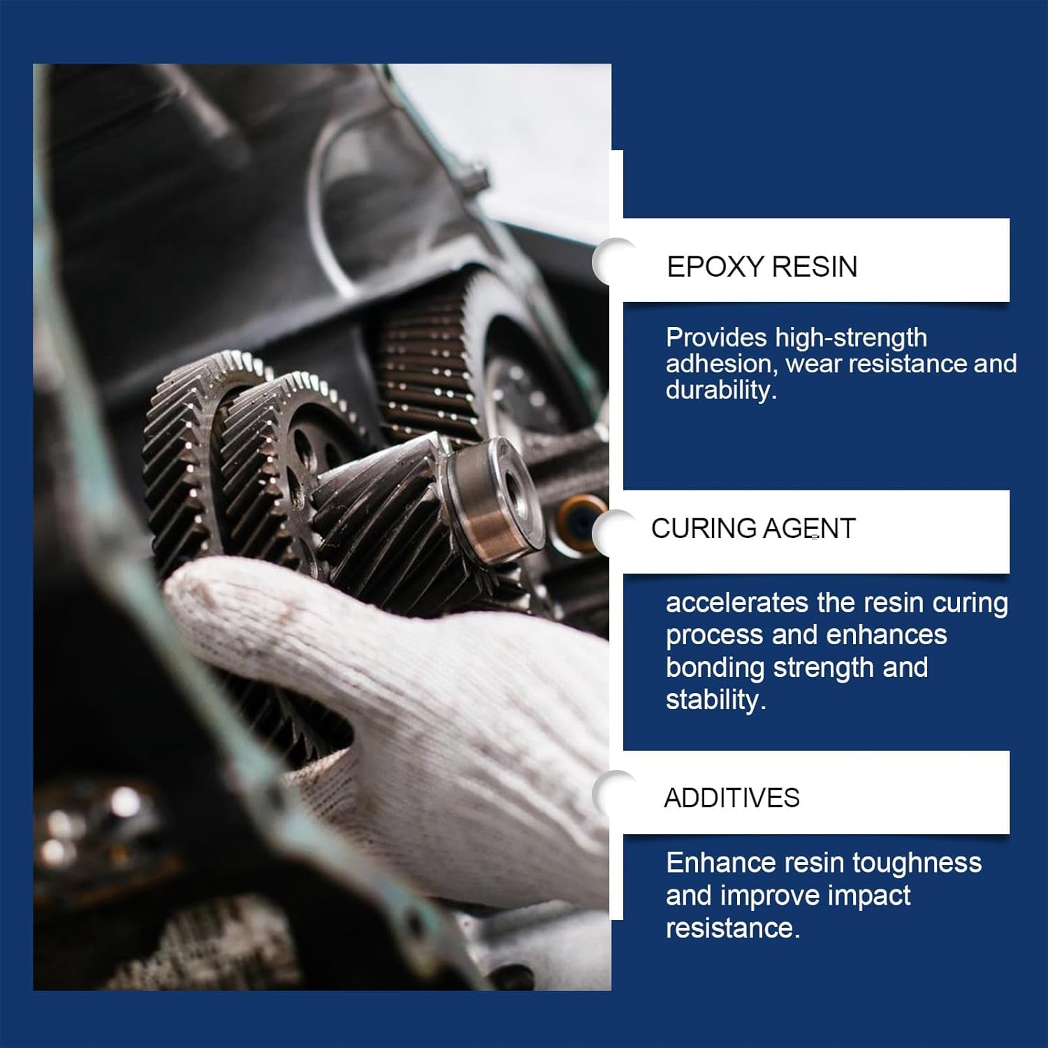 ROCKIYA Casting Adhesive 1200°C High Temp Foundry Glue – Heavy Duty Metal Repair Epoxy Adhesive - Leak Sealing & Plastic Bonding ROCKIYA Casting Adhesive 1200°C High Temp Foundry Glue – Heavy Duty Metal Repair Epoxy Adhesive - Leak Sealing & Plastic Bonding - Image 2