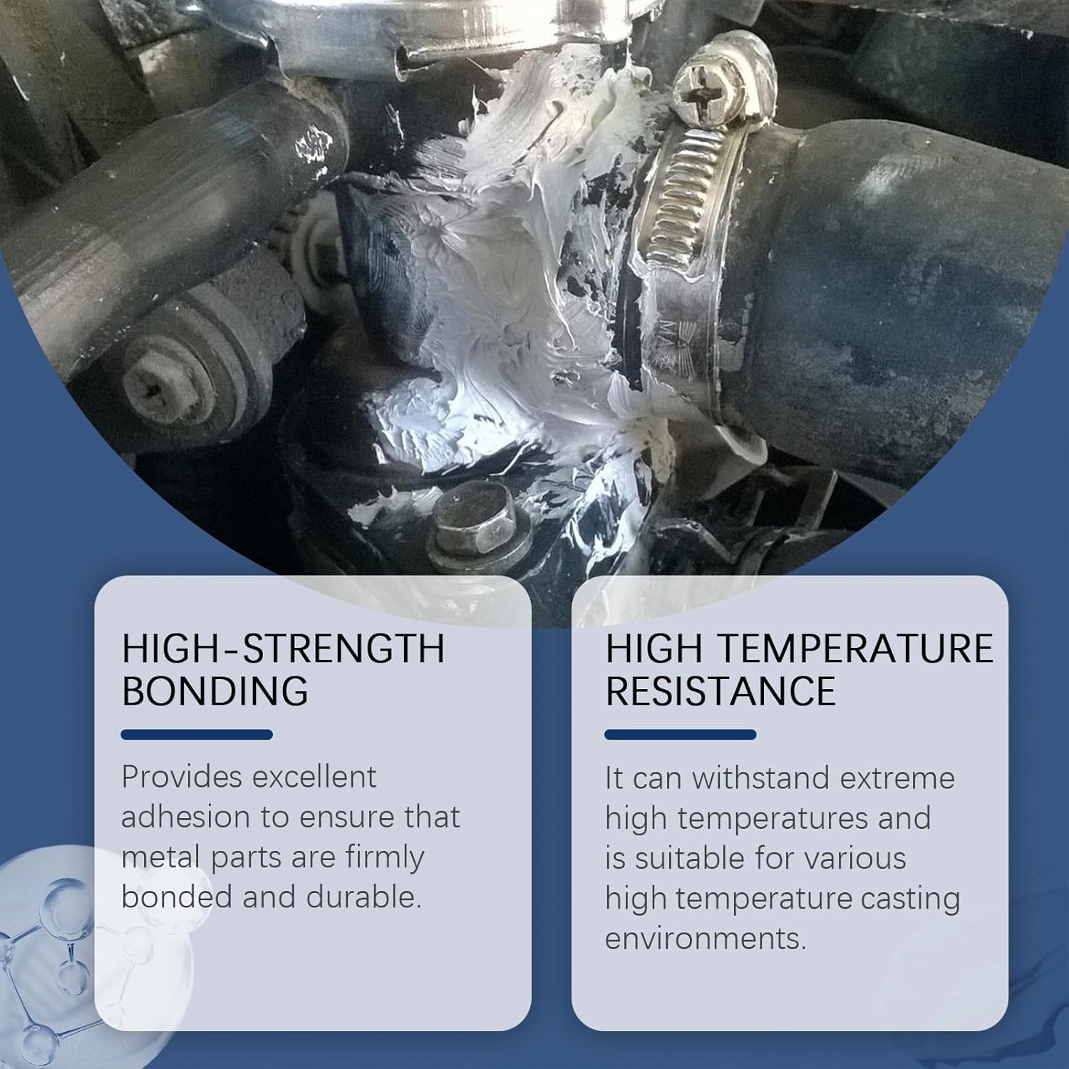 ROCKIYA Casting Adhesive 1200°C High Temp Foundry Glue – Heavy Duty Metal Repair Epoxy Adhesive - Leak Sealing & Plastic Bonding ROCKIYA Casting Adhesive 1200°C High Temp Foundry Glue – Heavy Duty Metal Repair Epoxy Adhesive - Leak Sealing & Plastic Bonding - Image 3