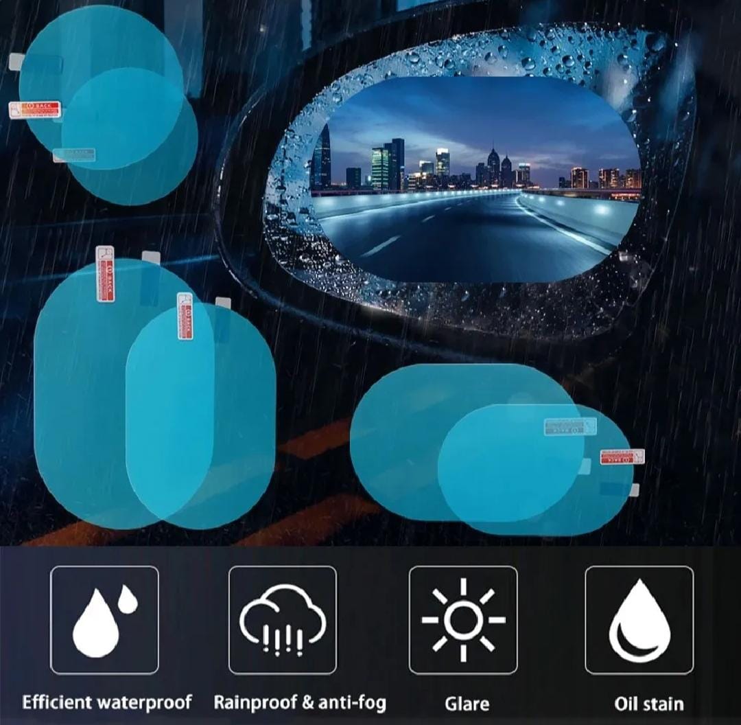 6PCS Rainproof Anti Fog Rearview Mirror Film for Cars – Waterproof Anti Scratch Nano Coating Side Mirror Protector for Safe Driving 6PCS Rainproof Anti Fog Rearview Mirror Film for Cars – Waterproof Anti Scratch Nano Coating Side Mirror Protector for Safe Driving - Image 3