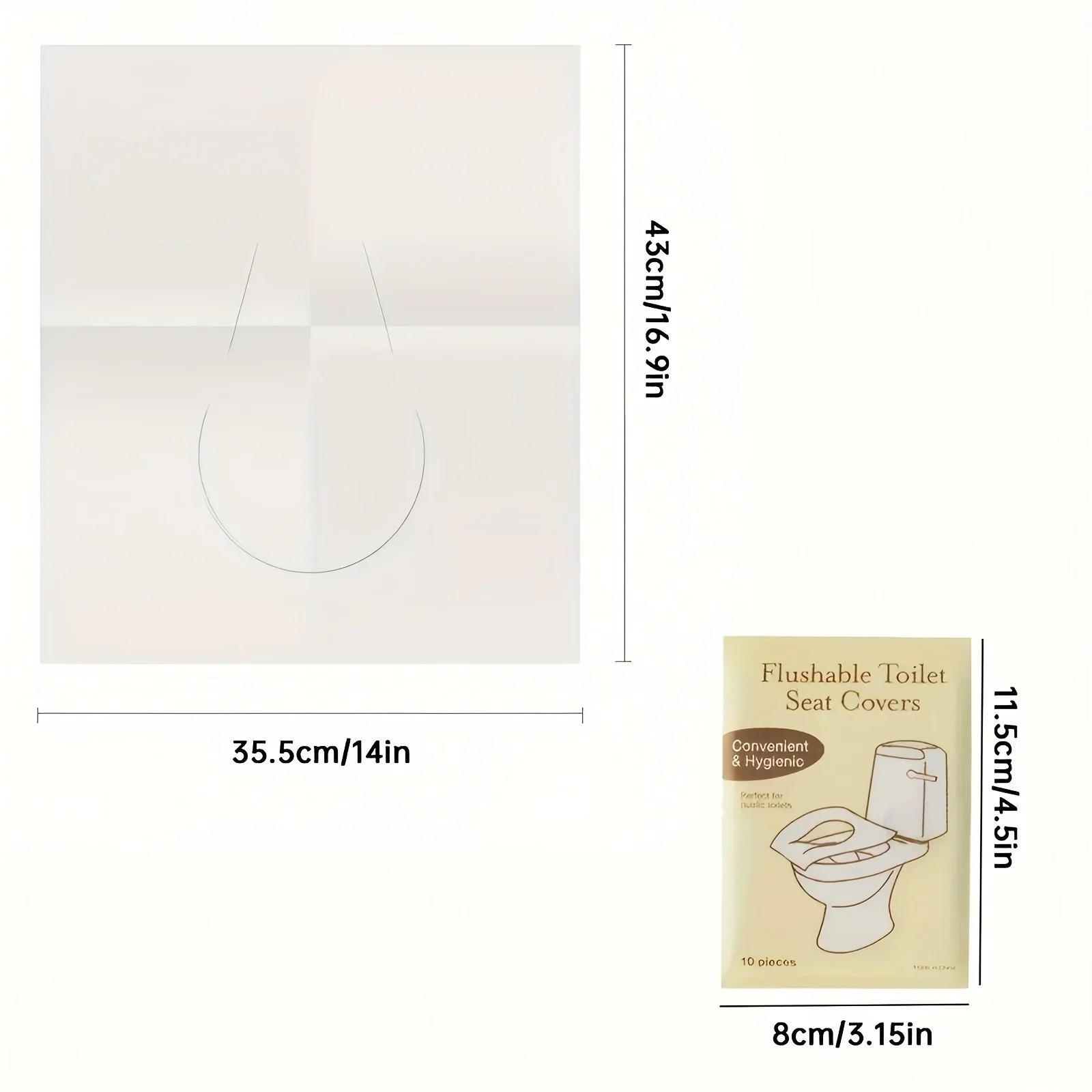 Disposable Flushable Toilet Seat Covers 10pcs – Biodegradable Travel Toilet Protector for Public Toilets & Hotels - Splash Proof Hygienic Commode Cover Disposable Flushable Toilet Seat Covers 10pcs – Biodegradable Travel Toilet Protector for Public Toilets & Hotels - Splash Proof Hygienic Commode Cover - Image 5