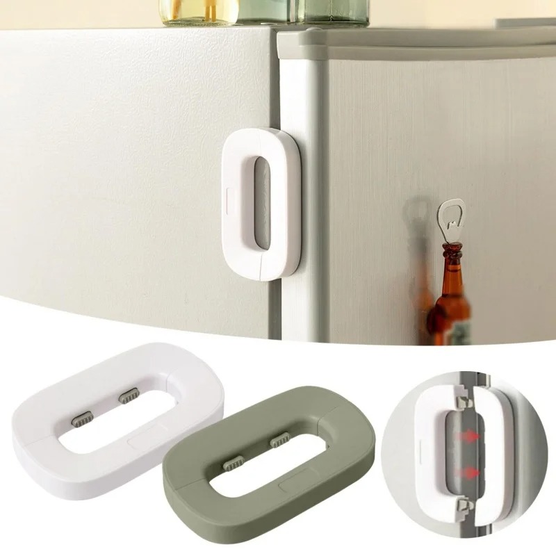 Refrigerator Child Safety Lock for Fridge & Freezer - Two-Finger Adult Operation Strong Adhesive Toddler Cabinet Lock Refrigerator Child Safety Lock for Fridge & Freezer - Two-Finger Adult Operation Strong Adhesive Toddler Cabinet Lock - Image 5
