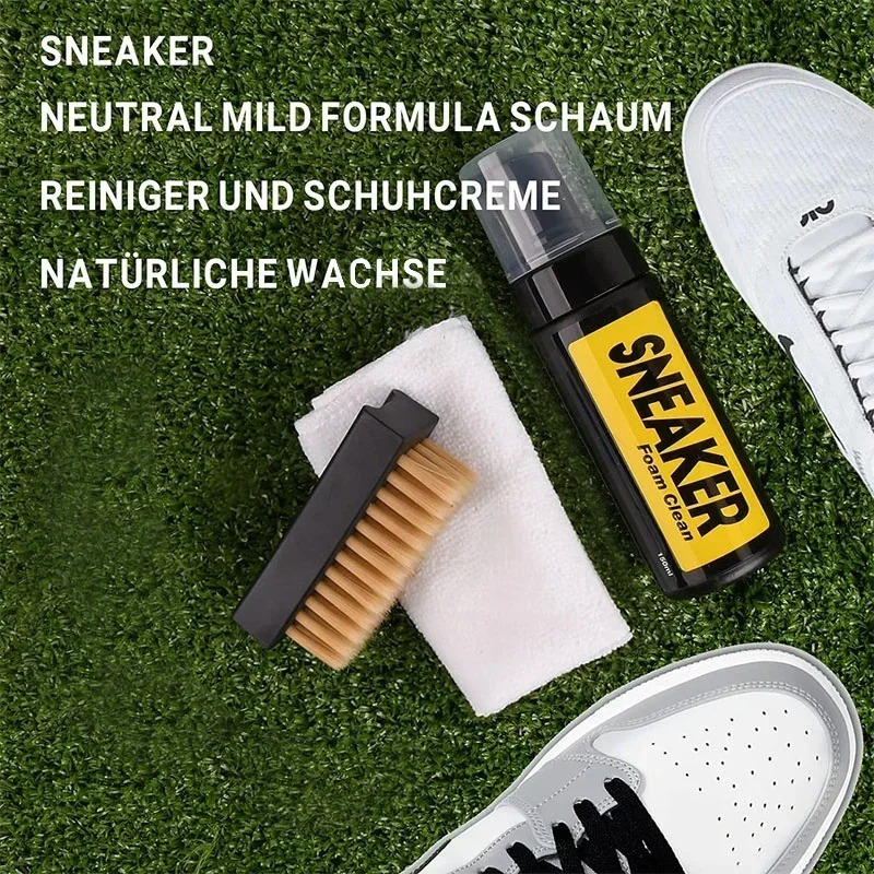 Sneaker Cleaner Foam Kit with Brush & Microfiber Cloth – Suede, Canvas, PU & Fabric Shoe Cleaning Set for All Materials Sneaker Cleaner Foam Kit with Brush & Microfiber Cloth – Suede, Canvas, PU & Fabric Shoe Cleaning Set for All Materials - Image 3