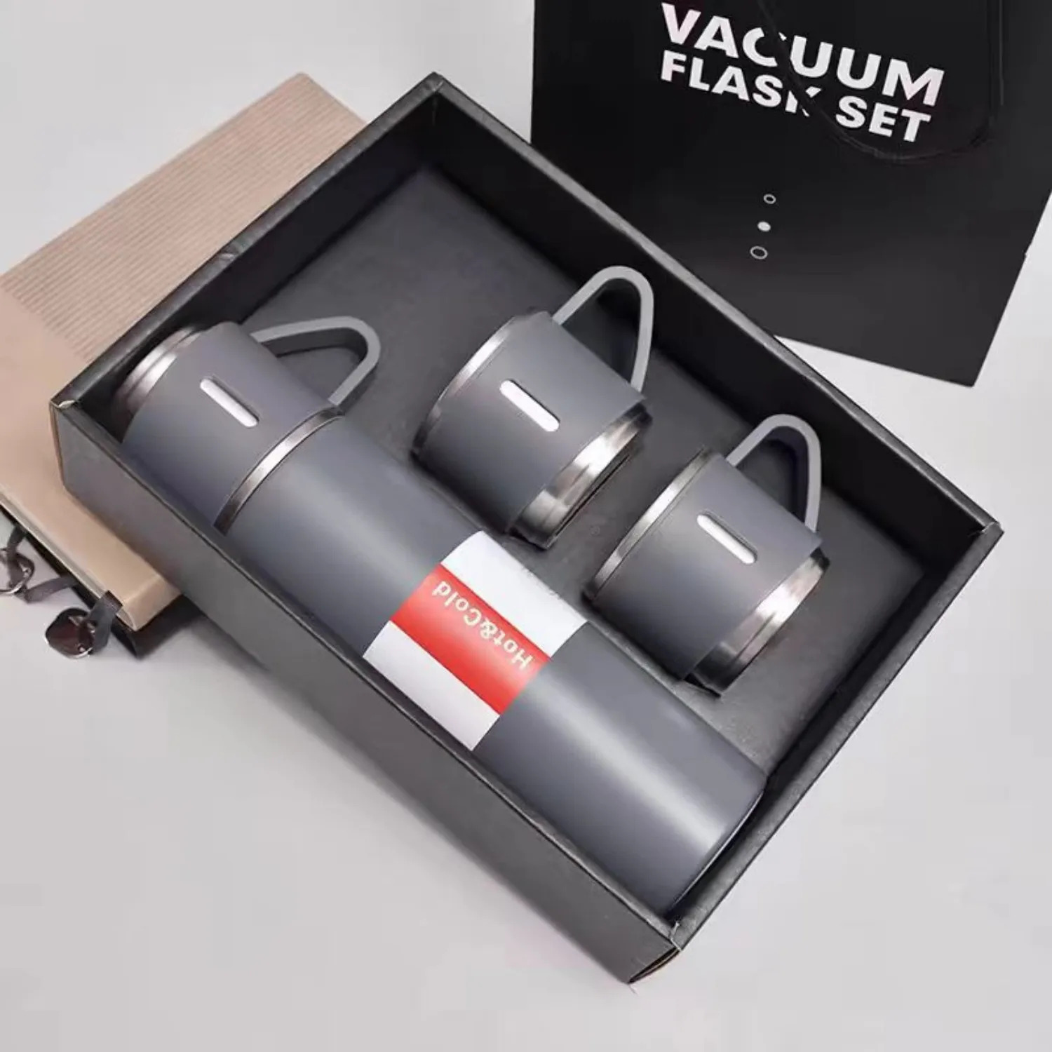 500ml Stainless Steel Vacuum Flask Set with 3 Cups – Insulated Thermos Bottle for Travel, Office & Outdoor Use - Random Colors 500ml Stainless Steel Vacuum Flask Set with 3 Cups – Insulated Thermos Bottle for Travel, Office & Outdoor Use - Random Colors - Image 6