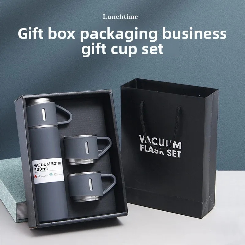 500ml Stainless Steel Vacuum Flask Set with 3 Cups – Insulated Thermos Bottle for Travel, Office & Outdoor Use - Random Colors 500ml Stainless Steel Vacuum Flask Set with 3 Cups – Insulated Thermos Bottle for Travel, Office & Outdoor Use - Random Colors - Image 3