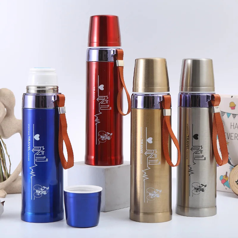 750ml Stainless Steel Vacuum Flask Thermos Bottle – Portable Leakproof Double Layer Travel Mug Hot & Cold 750ml Stainless Steel Vacuum Flask