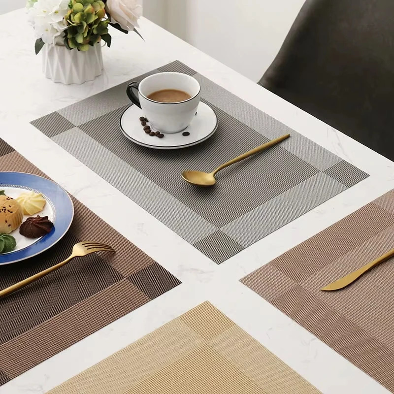 4 Pcs PVC Table Mats for Dining Table - Washable Heat Resistant Non-Slip Waterproof Woven Bamboo Style Placemats 4 Pcs PVC Table Mats for Dining Table - Washable Heat Resistant Non-Slip Waterproof Woven Bamboo Style Placemats - Image 11