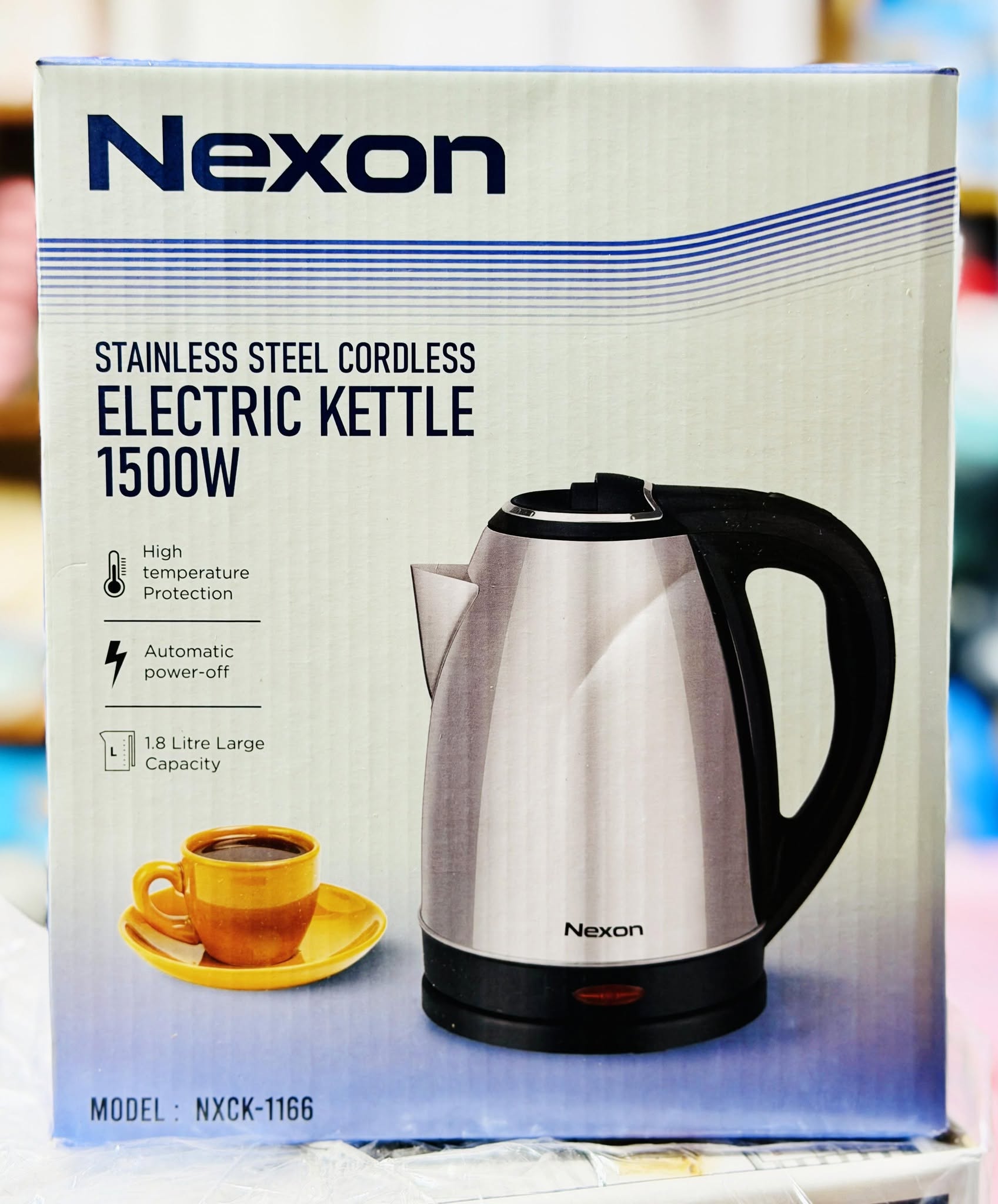Nexon 1.8L Stainless Steel Cordless Electric Kettle 1500W – Fast Boil Automatic Shut-Off | Model NXCK-1166 Nexon 1.8L Stainless Steel Cordless Electric Kettle 1500W – Fast Boil Automatic Shut-Off | Model NXCK-1166 - Image 3